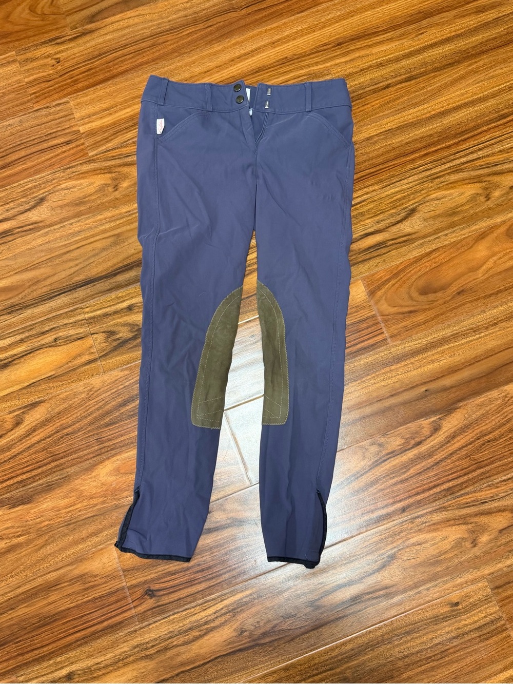 Purpleish Riding Breeches with Brown Knee Patch